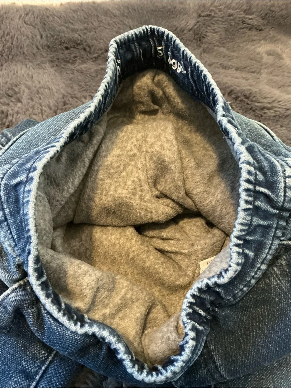 GAP Kids Washed Blue Elastic Hem Jeans